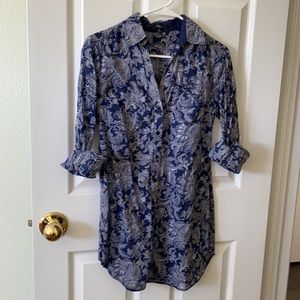 Navy and white tunic